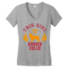 This Girl Loves Her Border Collie Women's V-Neck T-Shirt