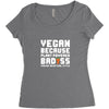 Vegan Because Plant Powered Badass Was Not an Offical Tittle Full Women's Triblend Scoop T-shirt