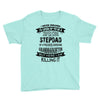 Super Cool Stepdad Of A Freaking Awesome Granddaughter Youth Tee