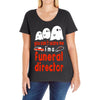 can't scare me halloween funeral direct Ladies Curvy T-Shirt