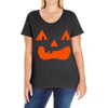 fun face pumpkin Ladies Curvy T-Shirt
