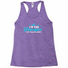 i'm the hairstylist Racerback Tank