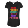 i am a mermaid unicorn kitten fairy princess Maternity Scoop Neck T-shirt