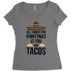 i love you and tacos. Women's Triblend Scoop T-shirt
