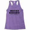 under new management just married Racerback Tank
