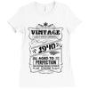 Vintage Aged To Perfection 1940 Ladies Fitted T-Shirt