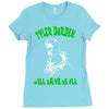 tyler durden will save us all fight club anarchist Ladies Fitted T-Shirt