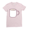 glass and coffee Ladies Fitted T-Shirt