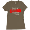 think outside the box thinker Ladies Fitted T-Shirt