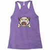 cute pug dog Racerback Tank