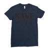 save black Ladies Fitted T-Shirt