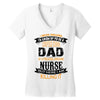 Super Cool Dad Of A Freaking Awesome Nurse Women's V-Neck T-Shirt