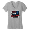 star spangled hammered Women's V-Neck T-Shirt