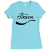 enjoy bacon tshirt funny humor pork tee coke food rude offensive meat Ladies Fitted T-Shirt