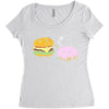 cheeseburger pranks doughnut Women's Triblend Scoop T-shirt
