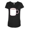 glass and coffee Maternity Scoop Neck T-shirt