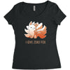 i give zero fox Women's Triblend Scoop T-shirt