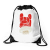 christmas rocks Drawstring Bags
