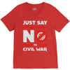 say no to civil war V-Neck Tee