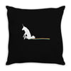 unicorn scooting on the floor Throw Pillow