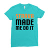 strava made me do it Ladies Fitted T-Shirt