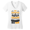 My Daughter Is Super Awesome Her Mom Women's V-Neck T-Shirt