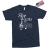 she wants the d black Exclusive T-shirt