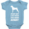 not just a dog person i'm a boxer mommy! Baby Bodysuit