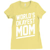world's okayest mom funny Ladies Fitted T-Shirt