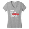 eat sleep liverpool Women's V-Neck T-Shirt
