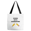 down with homework Tote Bags