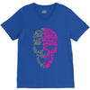 two coloured patterned skull   mens funny V-Neck Tee