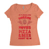 horror movies, pizza and beer Women's Triblend Scoop T-shirt