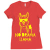 no drama llama (2) Ladies Fitted T-Shirt