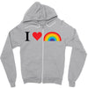 I Love Lgbt Zipper Hoodie