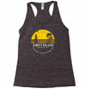 amity island jaws inspired movie shark printed Racerback Tank