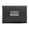 worlds okayest broker Accessory Pouches