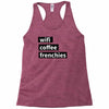 wifi, coffee, frenchies Racerback Tank