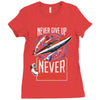 never surrender Ladies Fitted T-Shirt