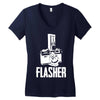 flasher camera Women's V-Neck T-Shirt