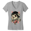 freaky biker Women's V-Neck T-Shirt