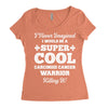 i never imagined i would be a super cool carcinoid cancer warrior kill Women's Triblend Scoop T-shirt