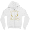 i'd rather be hunting deer antlers ammo hunt gear merica cool Zipper Hoodie