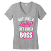 lady lift like a boss Women's V-Neck T-Shirt