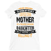 Super Cool Mother Of A Freaking Awesome Granddaughter Ladies Fitted T-Shirt