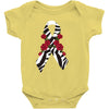 carcinoid cancer ribbon and rose Baby Bodysuit
