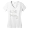 well hung Women's V-Neck T-Shirt