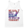 my cat and i stay in tonight Tank Top