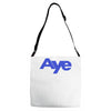 vote aye for scotland scottish yes independence Adjustable Strap Totes