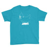 jaws chalk board movie licensed cotton blend adult Youth Tee